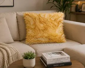 Simple Imitation Wool Plush Cushion Pillow Cover,