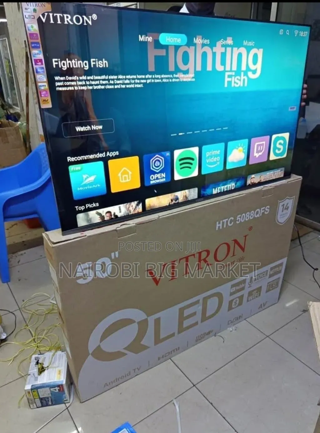 50 Inch Qled Vitron Television Built in Decorder Free to Air