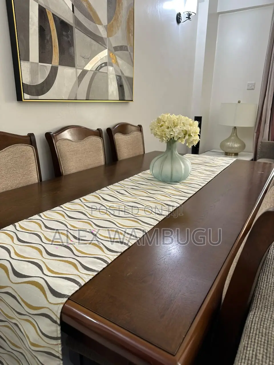 Furniture Palace Six Seater Cassissus Solid Wood Dining Table