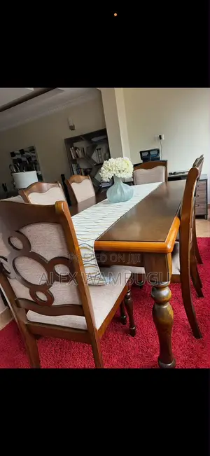 Furniture Palace Six Seater Cassissus Solid Wood Dining Table