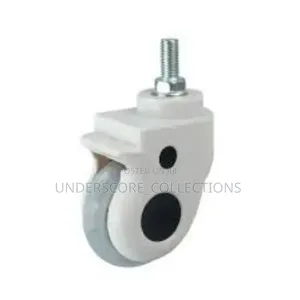 3-Inch Castor Wheel Equipped With a Spindle and a White Plastic Cover