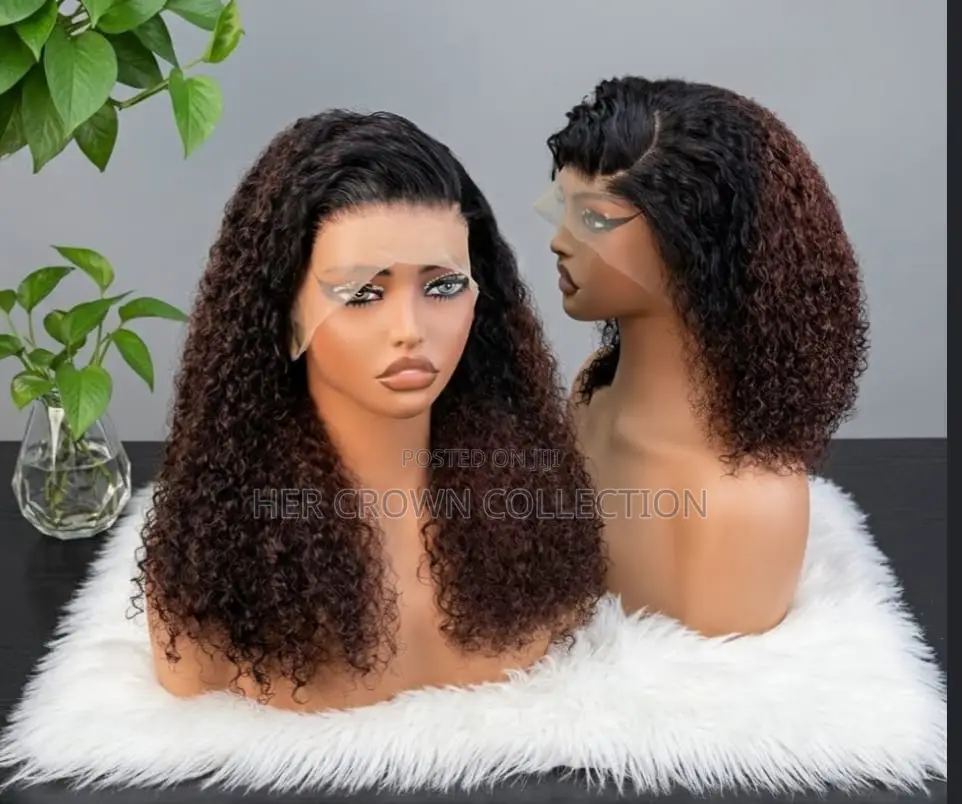Brazilian 12A+ Kinky Curly Human Hair Lace Wig