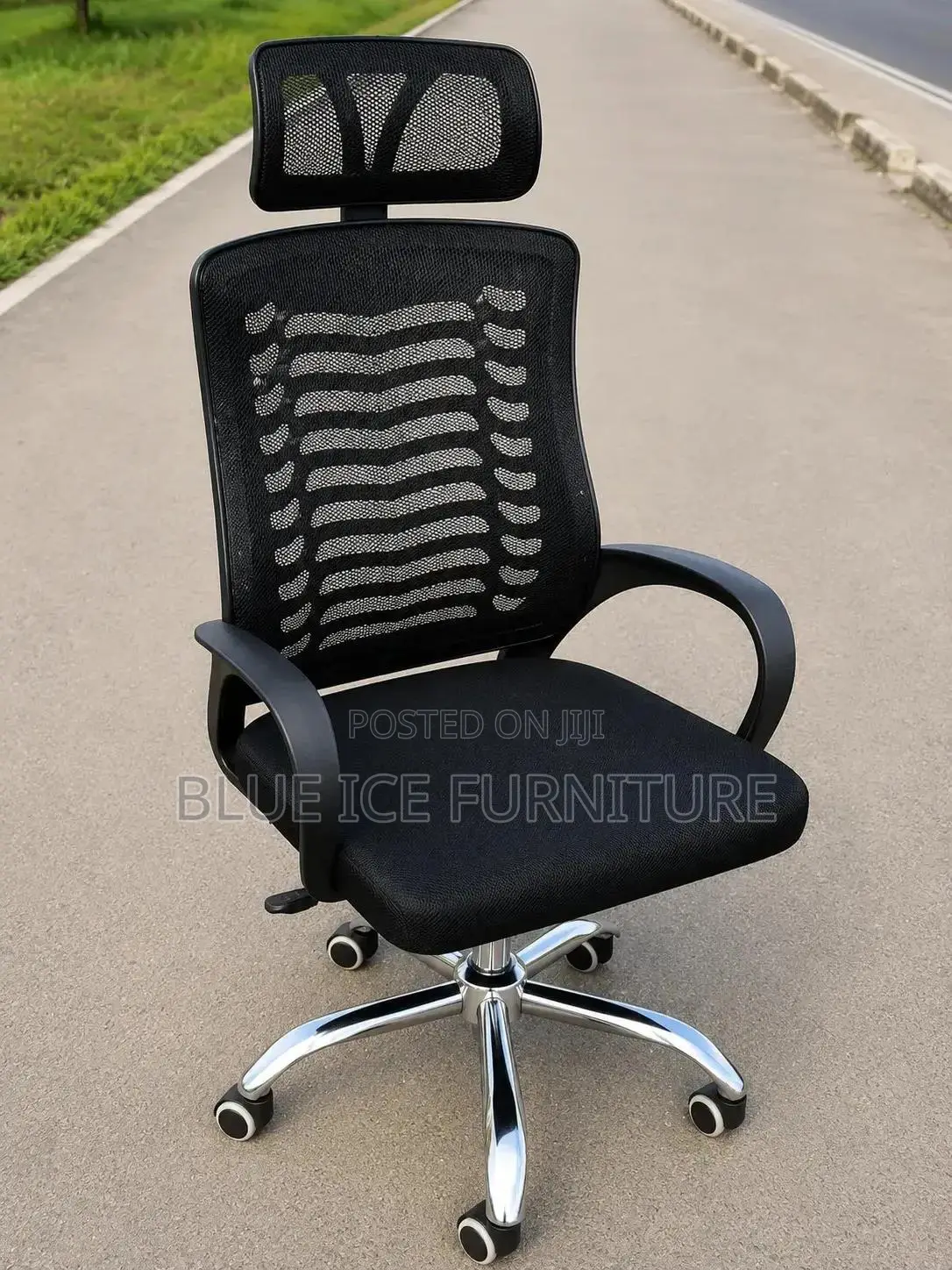 Office Chair;Black Mesh Office Chair With Headrest