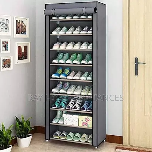 Singlerow Zipper Shoe Cabinet 50×30×158cm 10 Layers