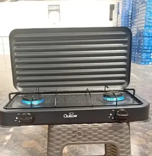 Olelon 2 Burner Gas Stove Cooker With Cover Lid
