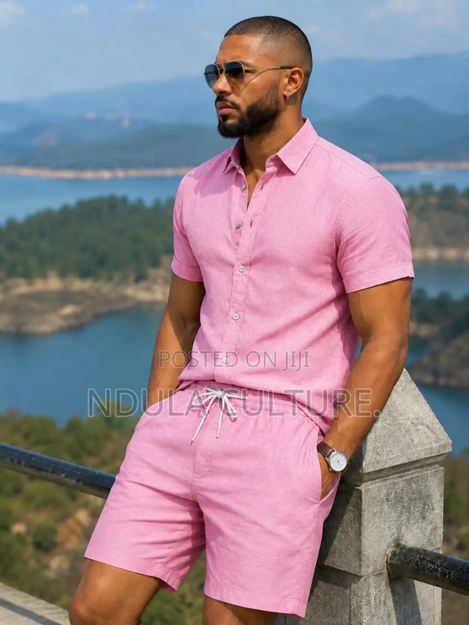 Linen 2 Piece -Shorts and Shirt