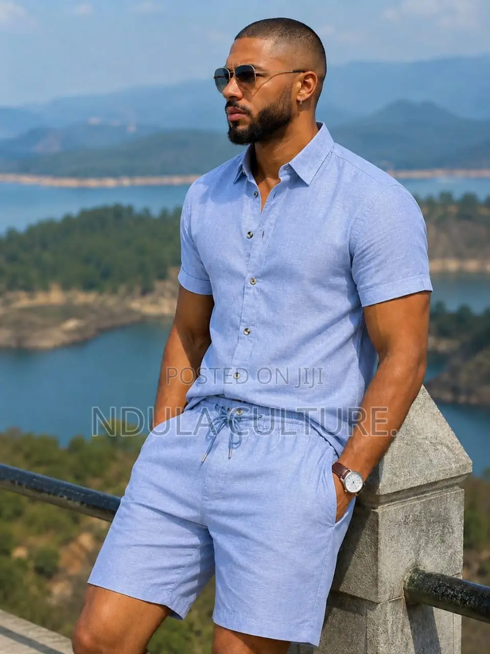 Linen 2 Piece -Shorts and Shirt