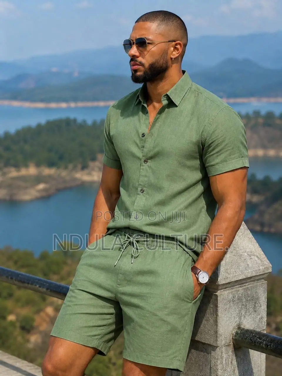 Linen 2 Piece -Shorts and Shirt