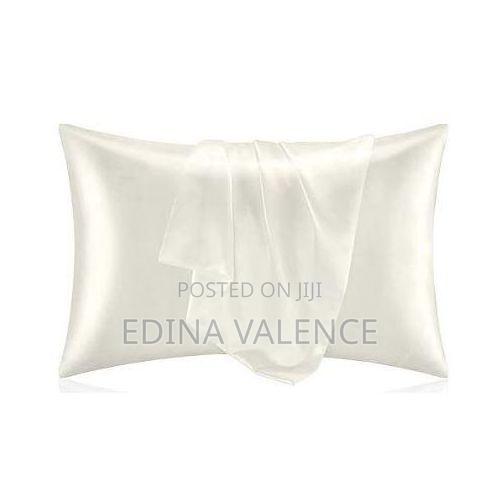 Set of 2 Cream Silk Satin Pillow Covers/Cases
