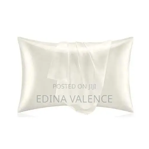 Set of 2 Cream Silk Satin Pillow Covers/Cases