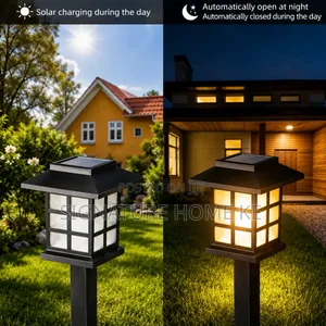 2Pcs Waterproof Decorative Lawn Lamp Outdoor Solar Garden Lights