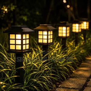2Pcs Waterproof Decorative Lawn Lamp Outdoor Solar Garden Lights