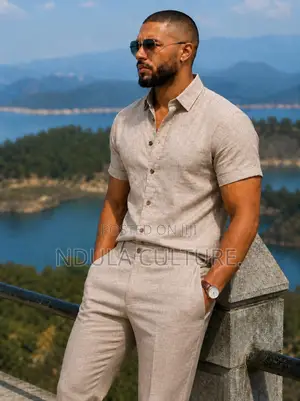Pure Linen Two Piece Set (Suit With Trousers)