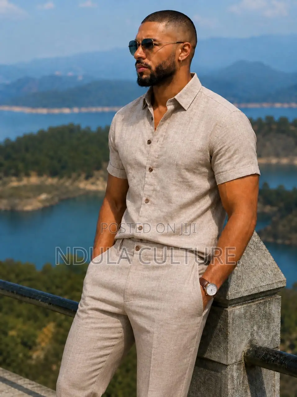 Pure Linen Two Piece Set (Suit With Trousers)