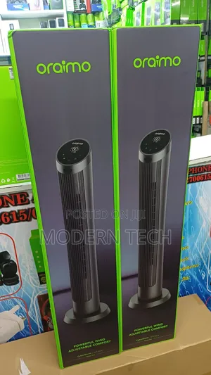 Oraimo 40" Tower Fan 50W – Powerful Airflow, 3 Wind Modes,