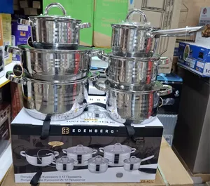 Edenberg 12pieces Stainless Sufuria 
Code Eb_4012