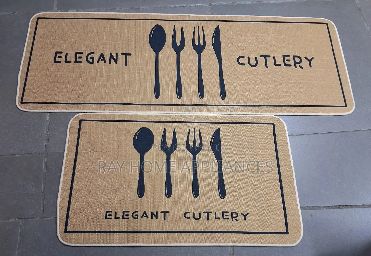 Kitchen Mat 2 Pieces Large Size 120x45cm Small 75x45