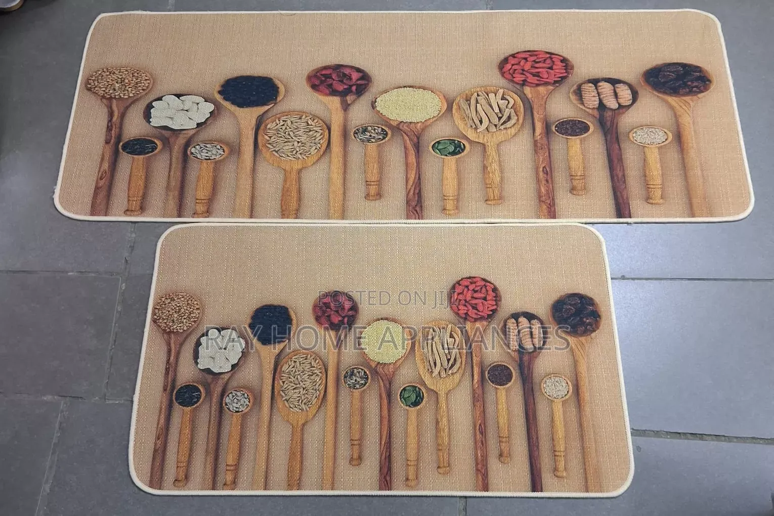 Kitchen Mat 2 Pieces Large Size 120x45cm Small 75x45