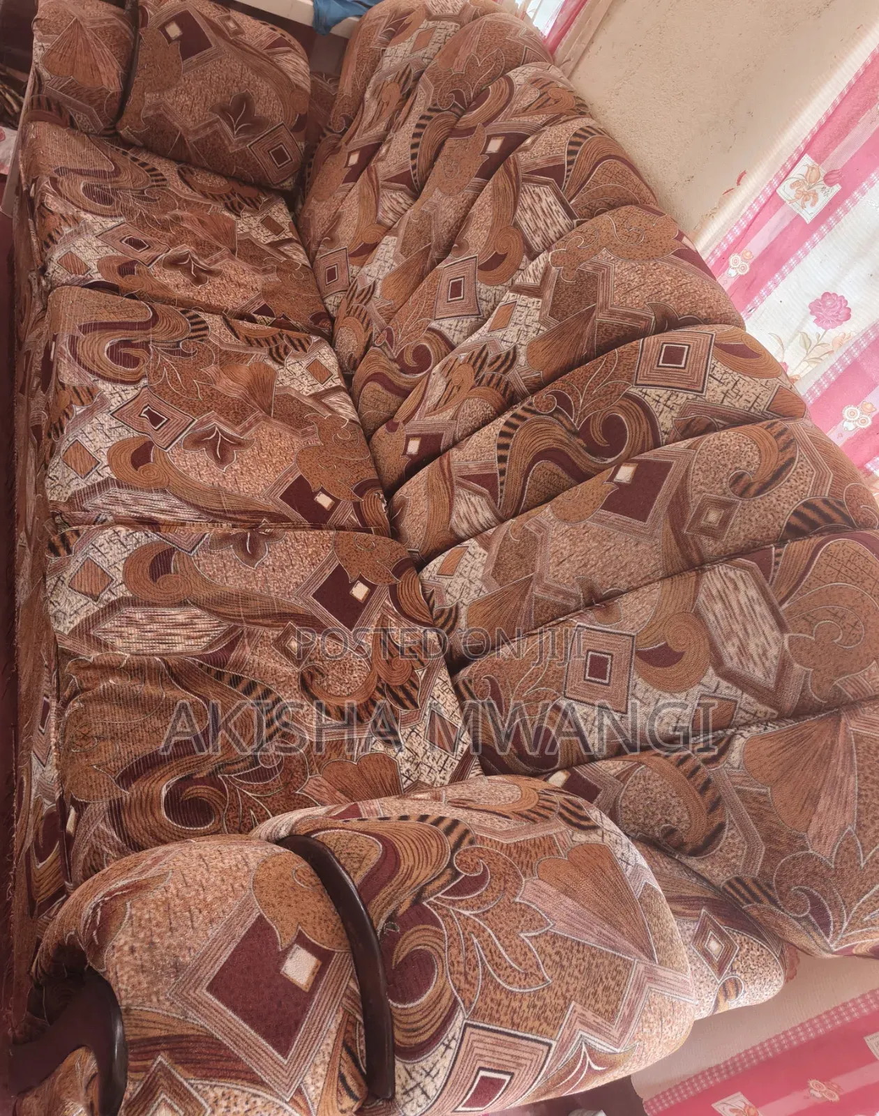 Second Hand 7 Seater Sofa Set and Second Hand 5 Seater Maroon Sofa.