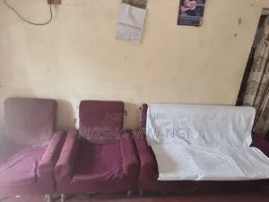Second Hand 7 Seater Sofa Set and Second Hand 5 Seater Maroon Sofa.