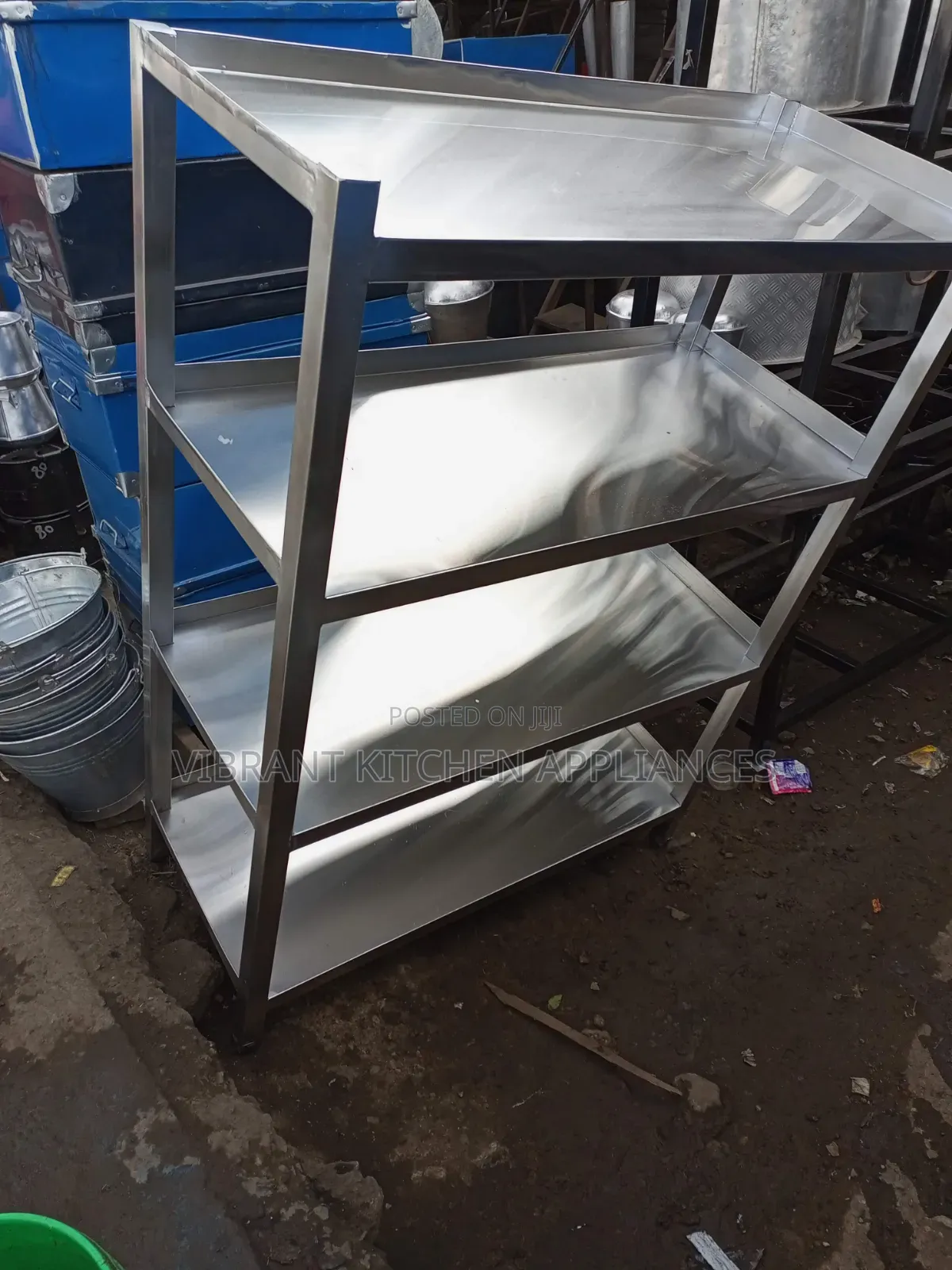 4-Tier Solid Stainless Steel Rack