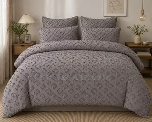 Luxury Tufted Wave Duvet Cover Set With Bedsheet