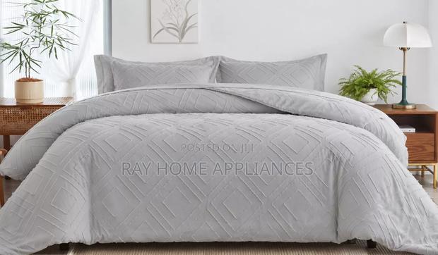 Luxury Tufted Wave Duvet Cover Set With Bedsheet - thumbnail 3