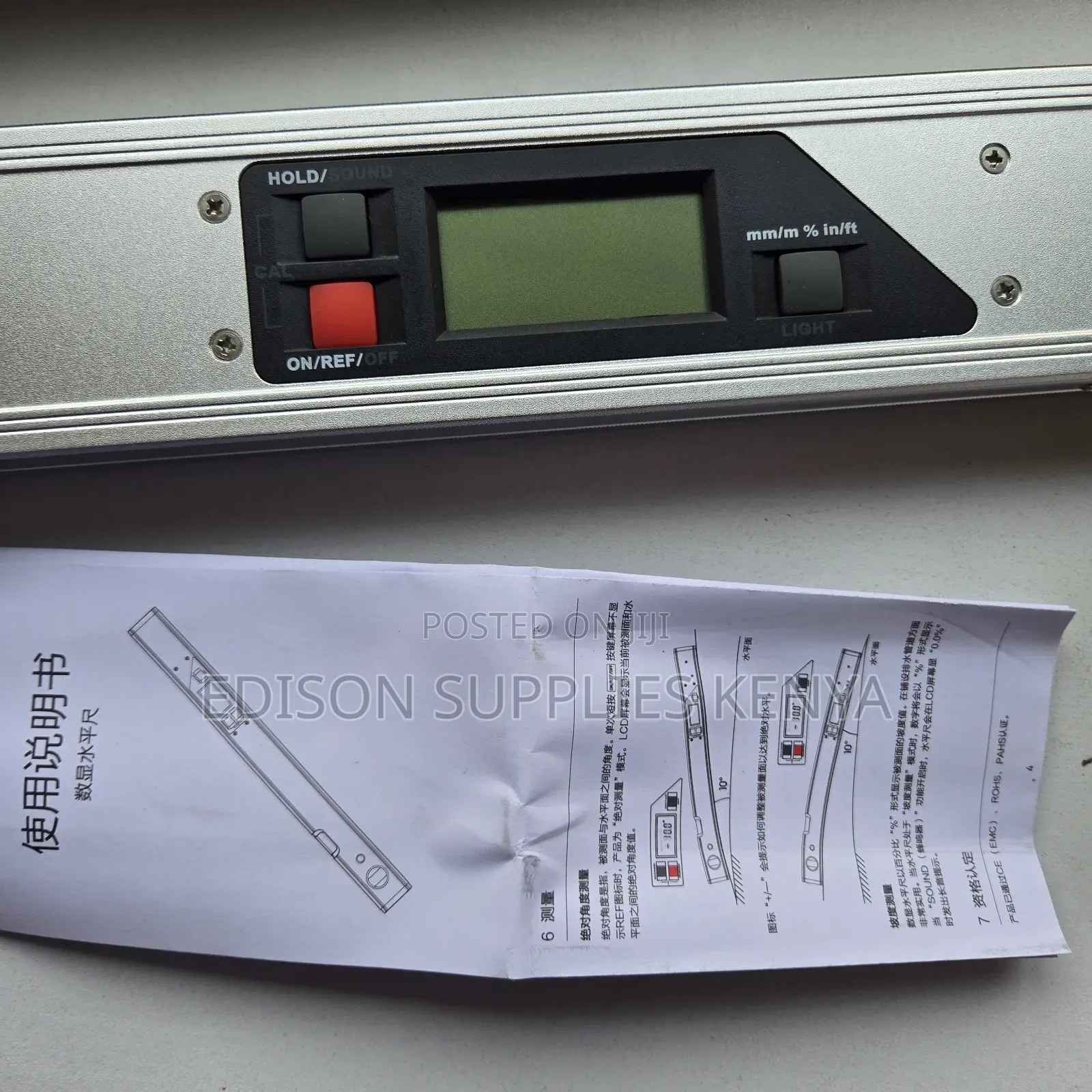 Digital Spirit Level 1 Metre Magnetic Angle Deli Inclinometer 100cm