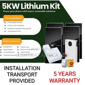 5kw Inverter - 5.12kwh Lithium Battery - (4)630w Solar Installation