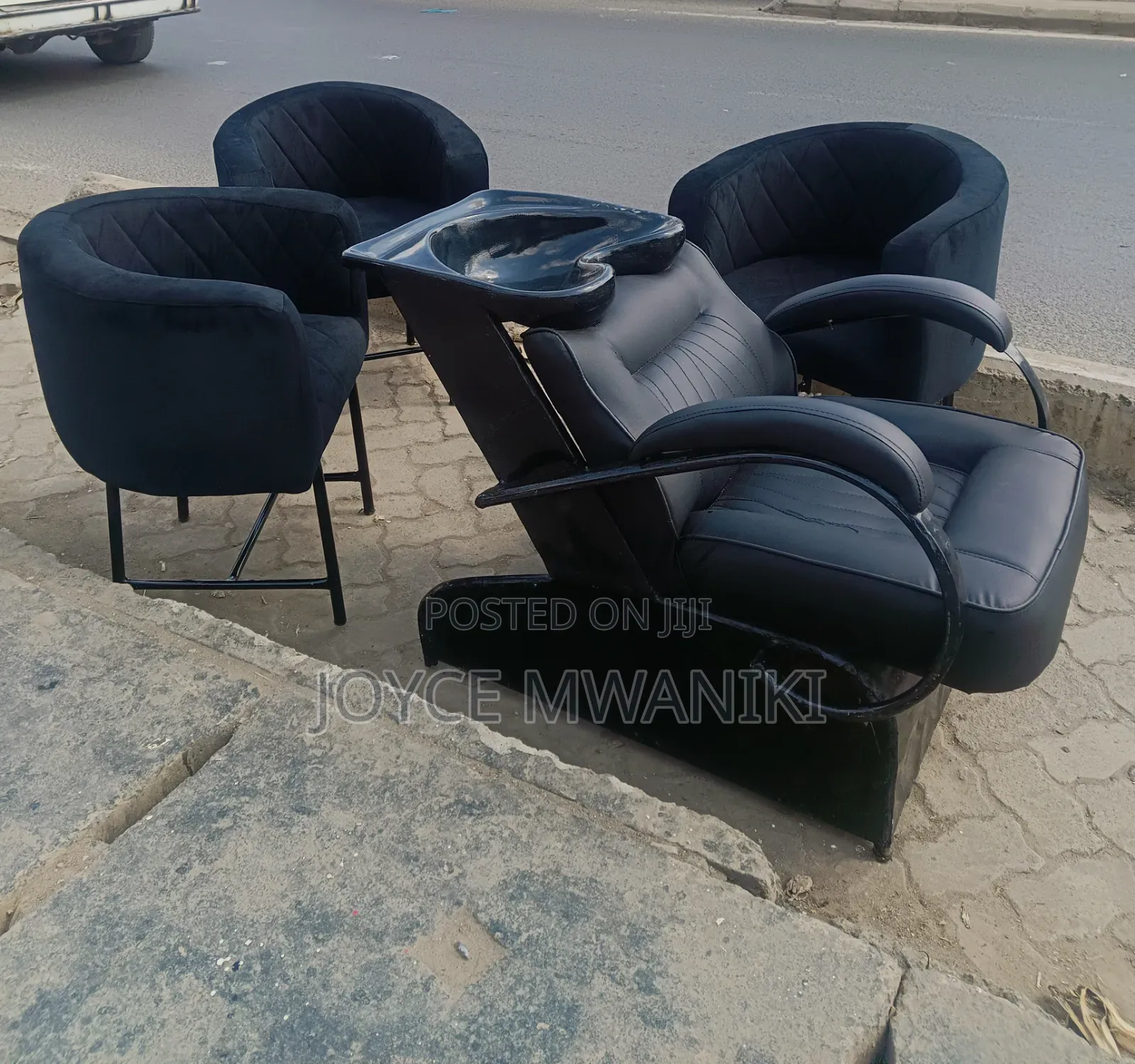 Hair Washing Sink Unit and 3 Manicure Seats 