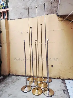 Flag Poles Golden and Silver