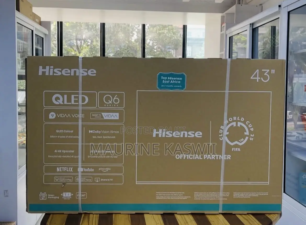 Hisense Qled 43” Smart TV -43 A6qken