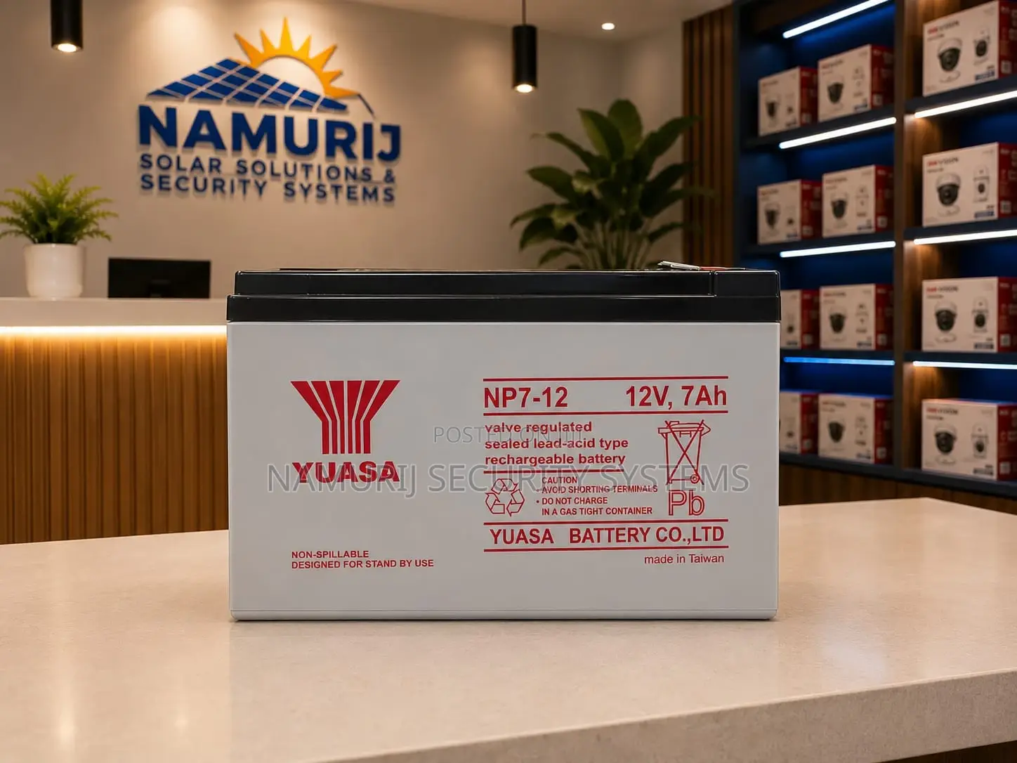 Yuasa 12V 7Ah Battery | Rechargeable Backup Battery | Alarm CCTV