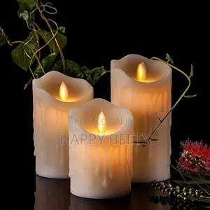 *3 Beautiful Led Candles Battery Operated *