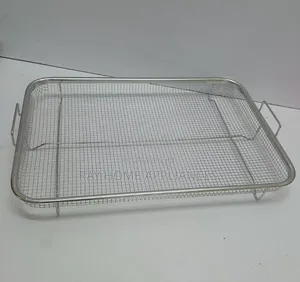 Stainless Steel Air Fryer Basket for Oven Rectangular Shape