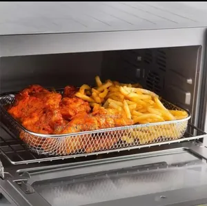 Stainless Steel Air Fryer Basket for Oven Rectangular Shape
