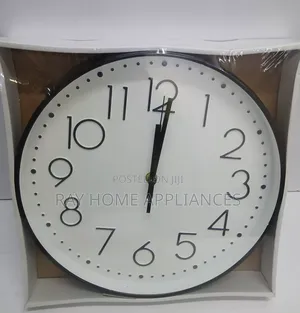 QUARTZ Wall Clock 3OCM Diameter Black White Available Gold Ring