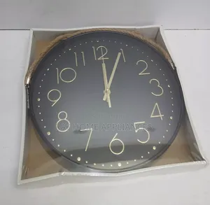 QUARTZ Wall Clock 3OCM Diameter Black White Available Gold Ring