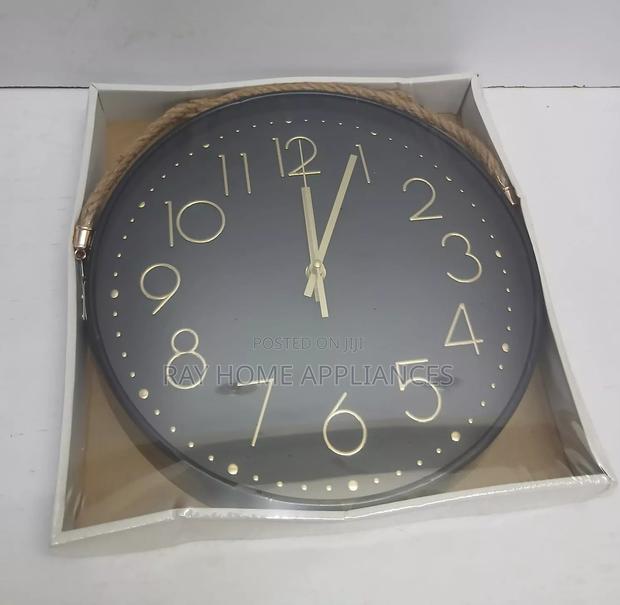 QUARTZ Wall Clock 3OCM Diameter Black White Available Gold Ring - thumbnail 2