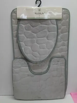 3 in 1 Toilet /Bathroom Mat Colours; BLACK,GREY,WHITE