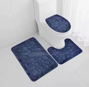3 in 1 Toilet /Bathroom Mat Colours; BLACK,GREY,WHITE