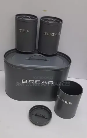 Bread Storage Bin With 3pcs Canister Material:alloy