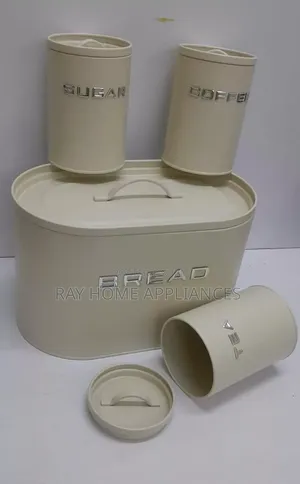 Bread Storage Bin With 3pcs Canister Material:alloy