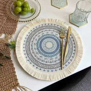  Boho Round Woven Placemats 