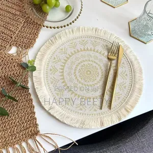  Boho Round Woven Placemats 