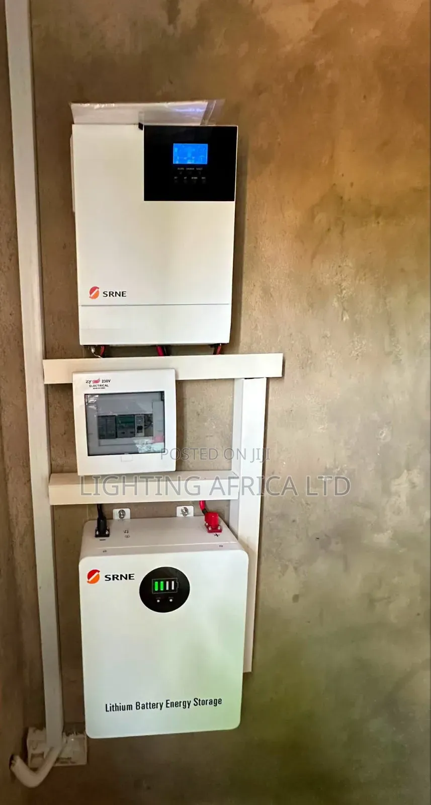 SRNE 2.56kwh -25.6v Lithium Wall Mount Battery BMS Inbuilt 6000 Cycle