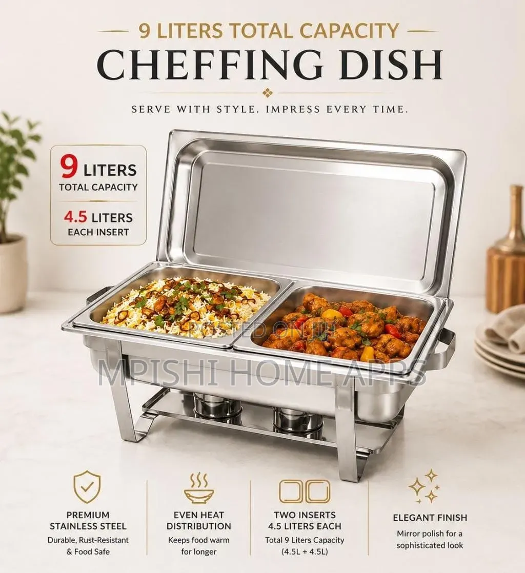 9-Liter Double Stainless Steel Chafing Dish
