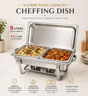 9-Liter Double Stainless Steel Chafing Dish