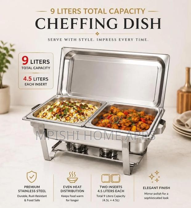 9-Liter Double Stainless Steel Chafing Dish