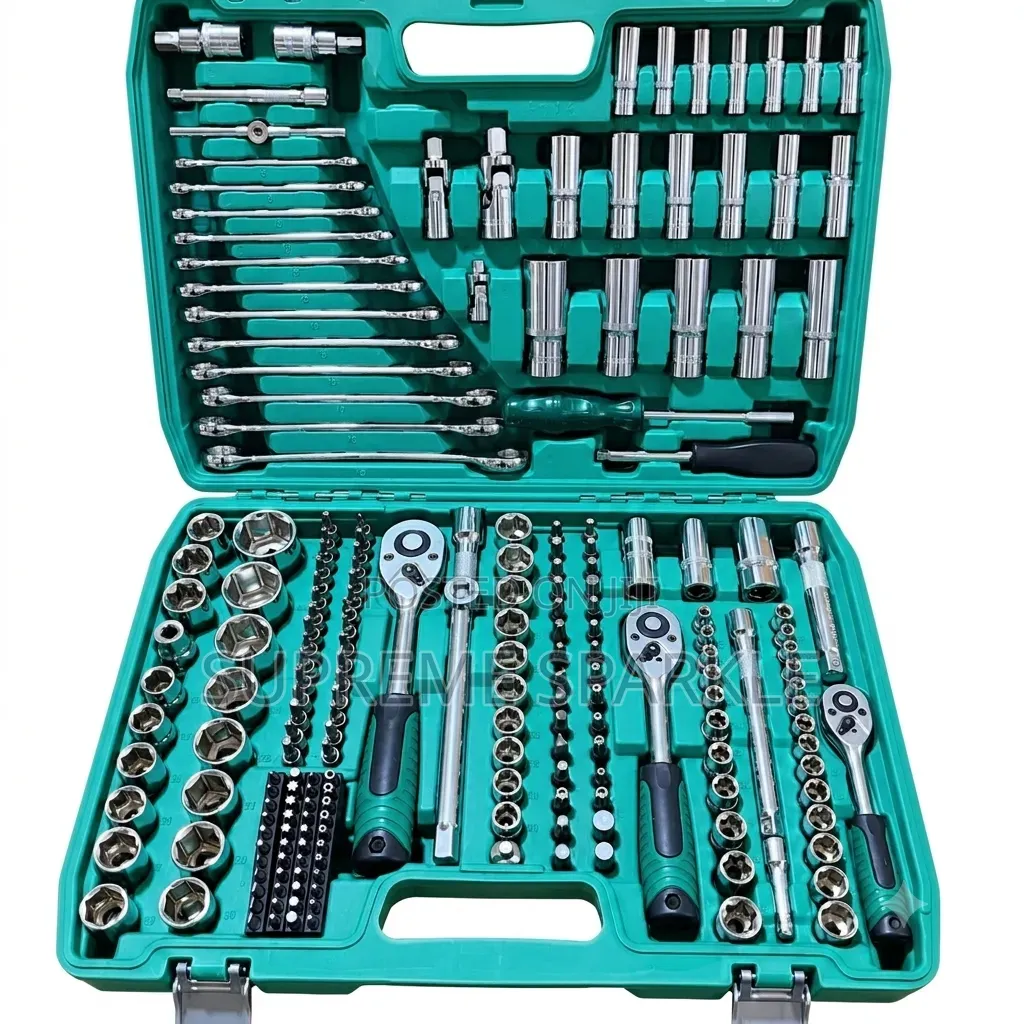 216pc Socket Wrench Tool Set Chrome Vanadium Mechanic Ratchet Kit